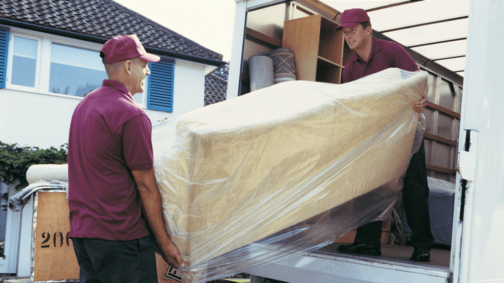 furniture moving to a secure storage facility