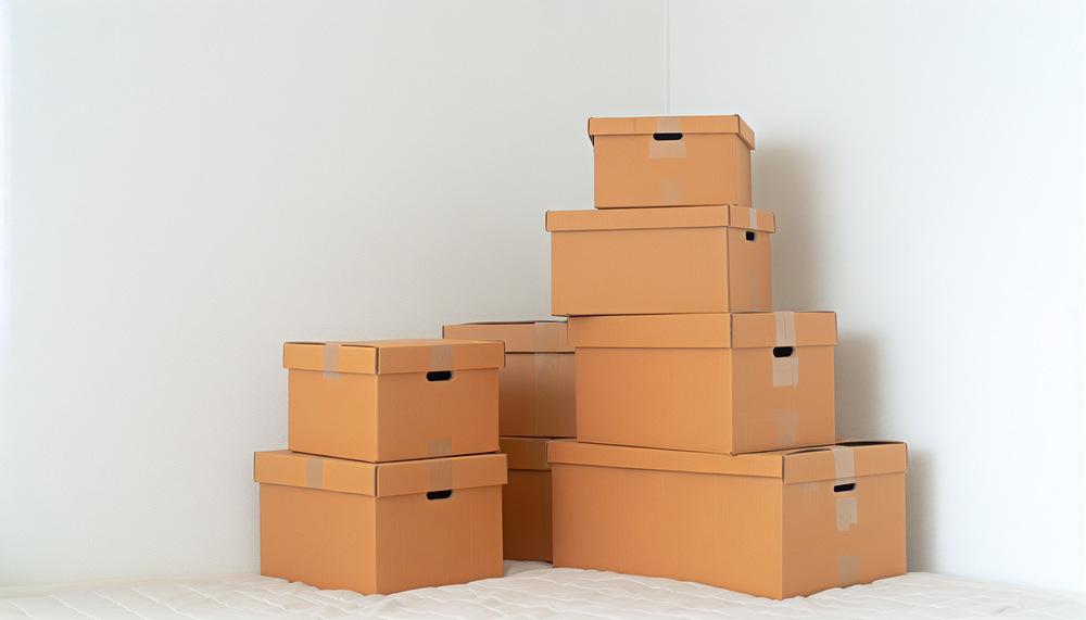 Stack Of Cardboard Boxes For A Budget-friendly Move In Irving, TX